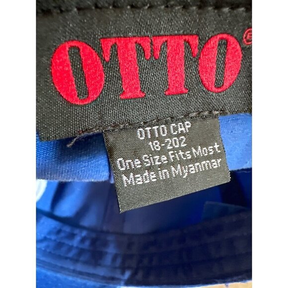 Blue Otto Cap With Peace Symbol & MFS Embroidery Adjustable Strap - Picture 6 of 6